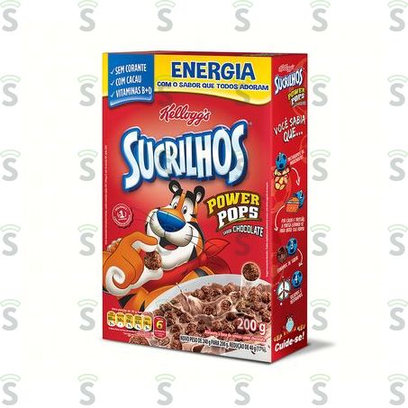  Cereal Matinal Kellogg's Sucrilhos Sabor  Chocolate Caixa 200gr