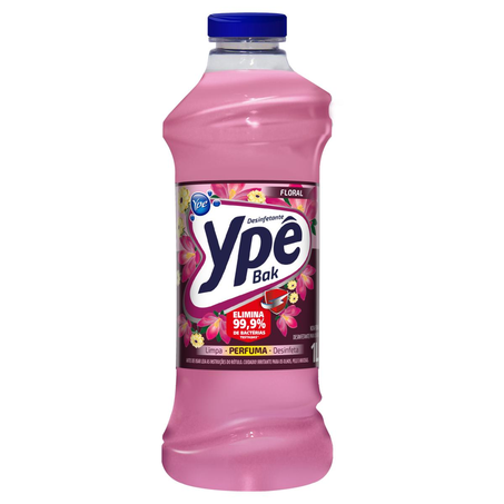 Desinfetante Bak Ypê 1 Litro - Leitoso - Floral