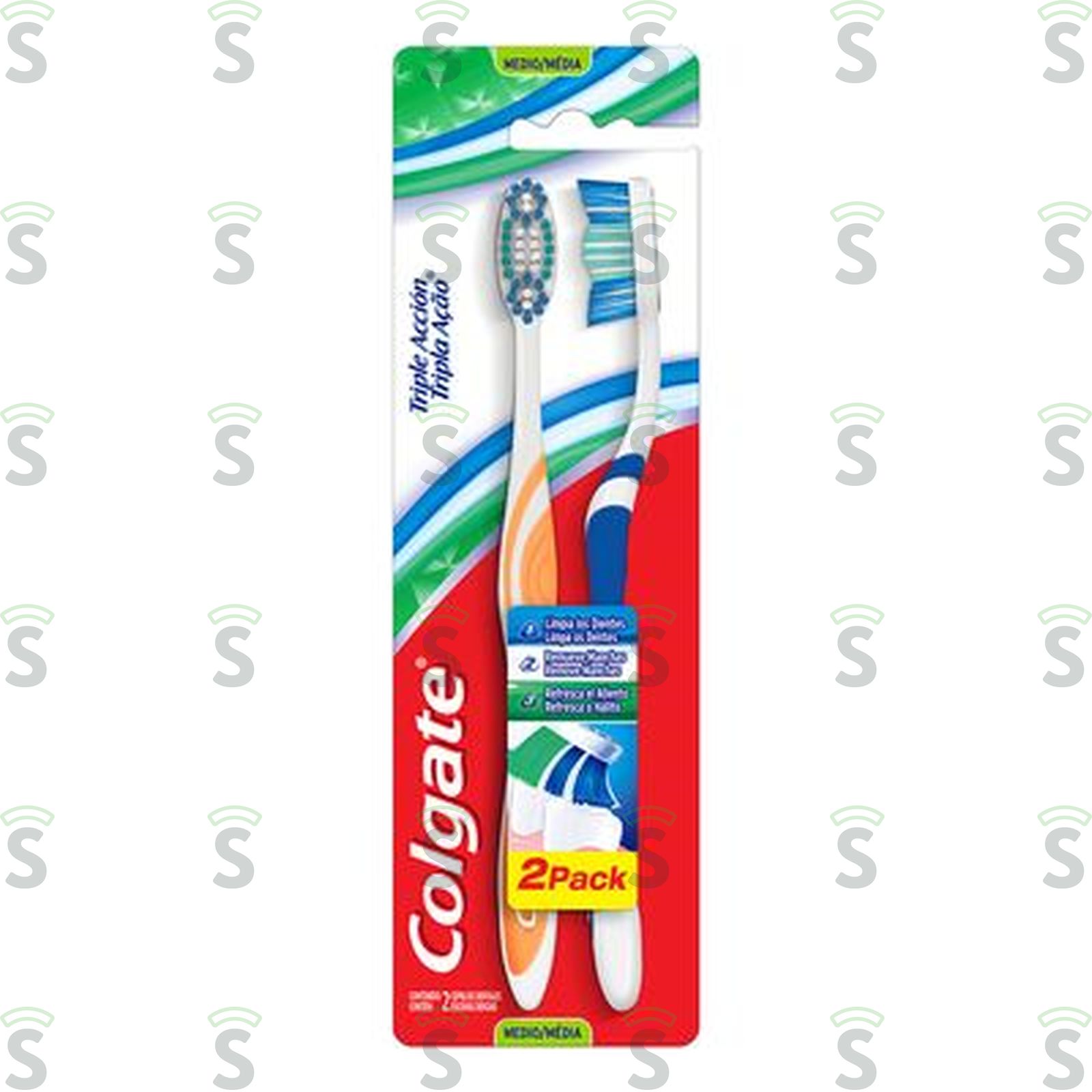 Colgate-escova dental tripla acao c/2