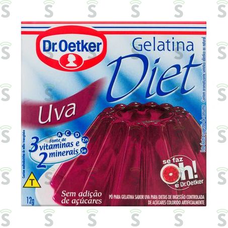 Gelatina Oetker Diet Uva 12g