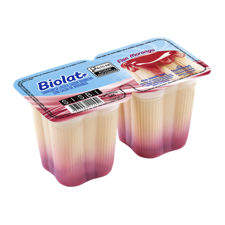 Sobremesa flan biolat 200g morango