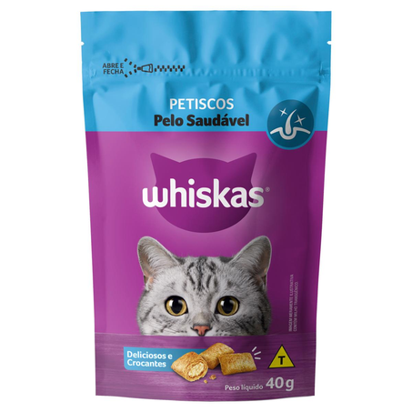 Snack Temptations Whiskas 40g - Pelo Saudável