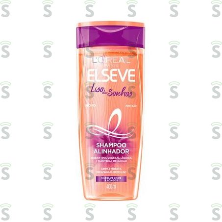 Shampoo Alinhador L'oréal Paris Elseve Liso Dos Sonhos Frasco 400ml