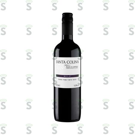  Vinho Tinto Brasileiro Santa Colina Merlot Seco Garrafa 750ml
