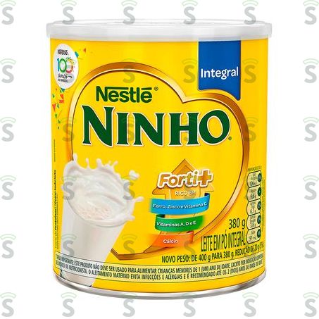  Leite Pó Integral Nestlé Ninho Forti+  Lata 380gr