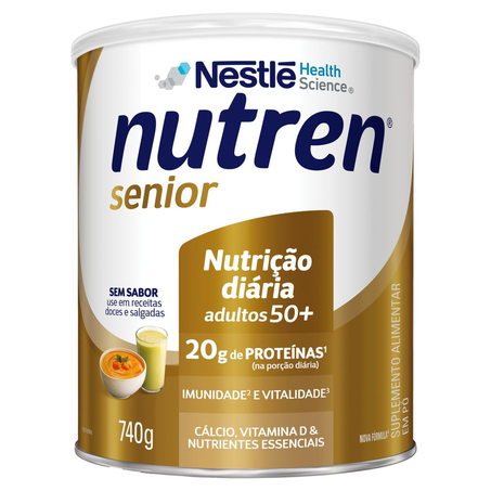 Complemento Alimentar Nutren Senior 740g - Sem Sabor - Lata