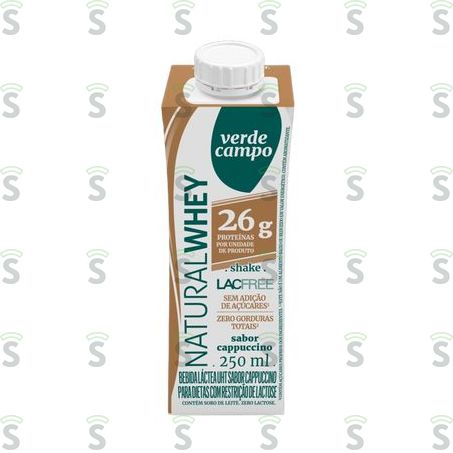  Shake Whey Lacfree 250ml Cappuccino