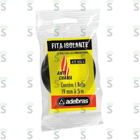  Fita Isolante Adelbras 19mm 5m Anti Chama Embalagem 1 Un