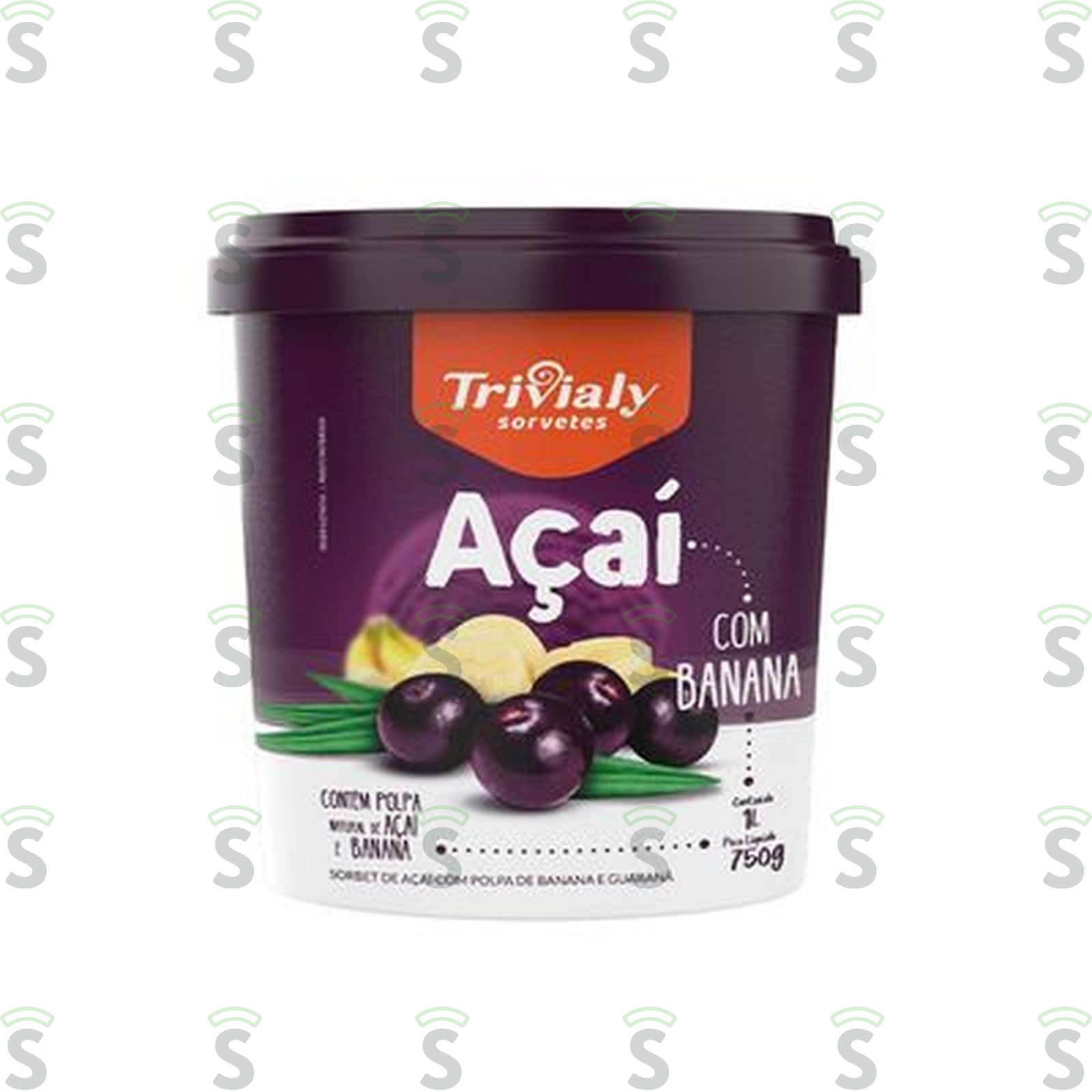 Sorverte Trivialy Açaí com Banana 1LT