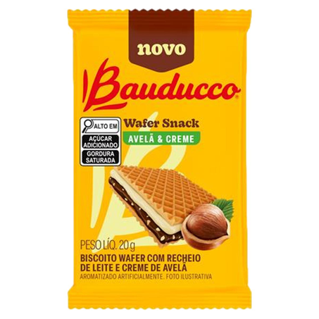 Wafer Bauducco 20g - Creme de Avelã