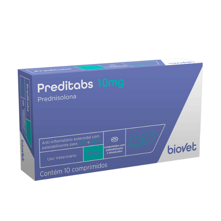 Preditabs 10 mg Anti-inflamatório para Cães e Gatos 10 comprimidos