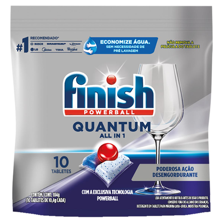 Lava-louças Finish Quantum - Com 10 Tabletes