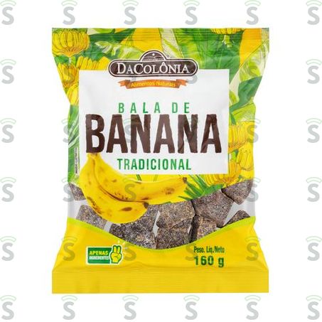  Bala de Banana Dacolônia Embalagem 160g