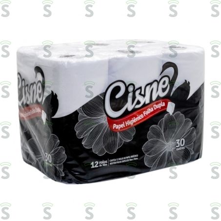  Papel Higiênico Cisne Neutro Folha Dupla 30 Metros Embalagem 12un