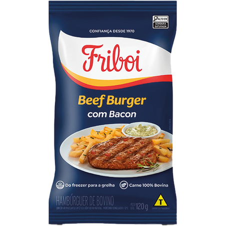 Beef Burguer Bovino Friboi 120g - Com Bacon