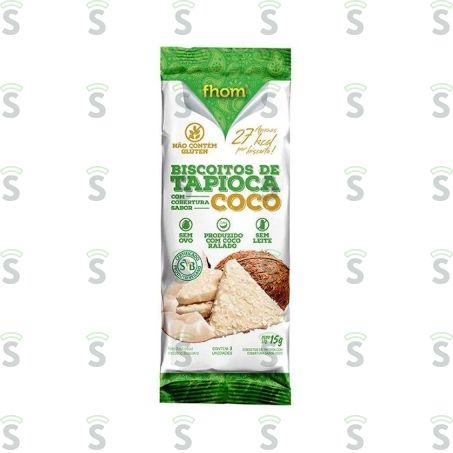  Biscoito de Tapioca Fhom Coco Sachê 15g