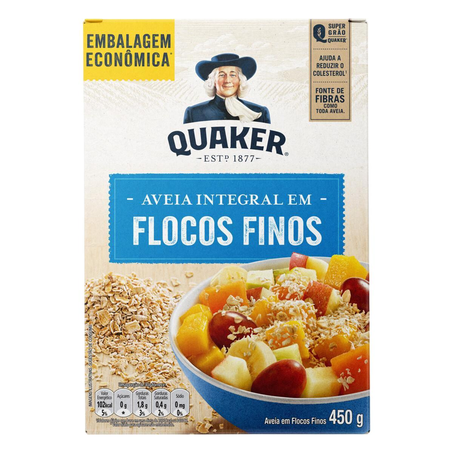 Aveia Quaker 450g - Flocos Finos
