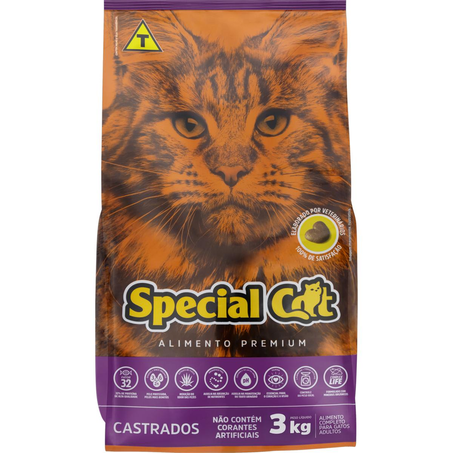 Ração Special Cat 3kg - Para Gato Castrado