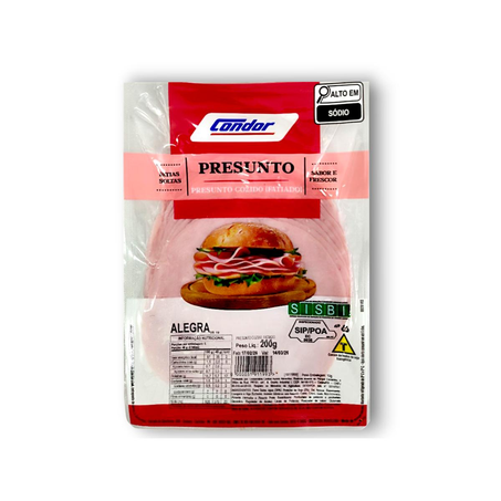 Presunto Alegra 200g - Fatiado