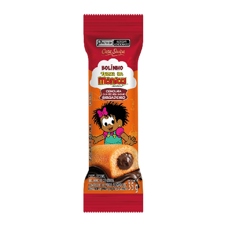 Bolinho Casa Suiça Turma Mônica Cenoura C/Recheio Brigadeiro 35g Sabores