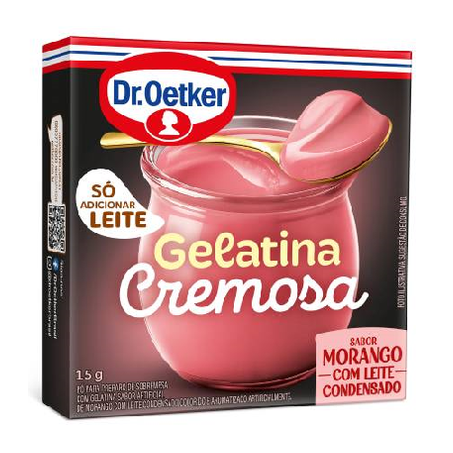 Gelatina Em Pó Dr Oetker Cremosa Morango 15g