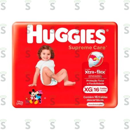  Huggies-fralda Supreme Care Xg C/16