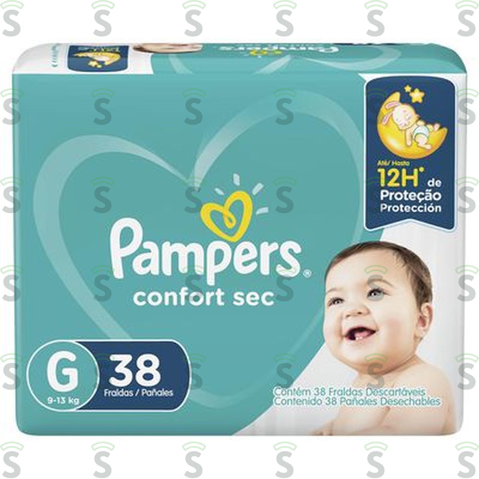 Fralda Pampers Total Conf Mega G Comds 38UN