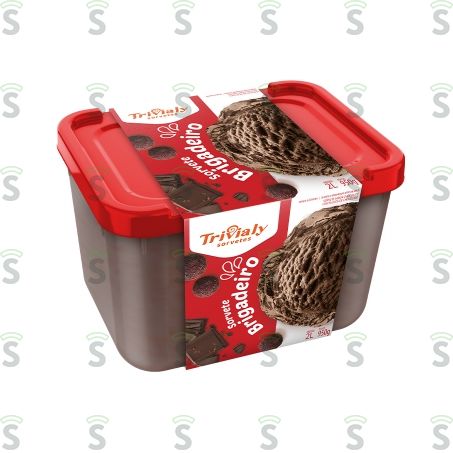  Sorvete Trivialy Brigadeiro 2lt