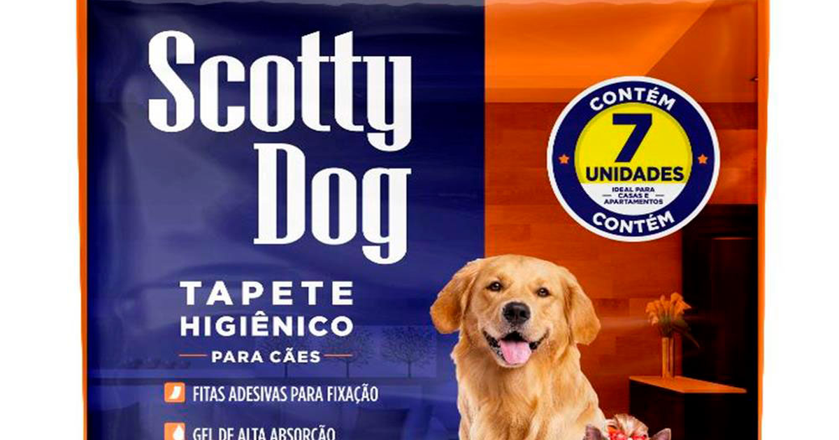 Tapete Higiênico Scotty Dog com 7 Unidades