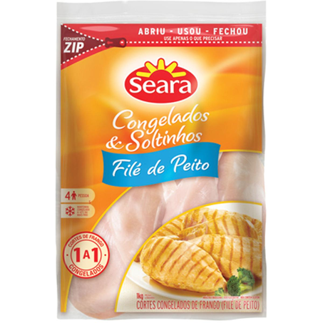 Filé de Peito de Frango Seara 1kg - Congelado - IQF