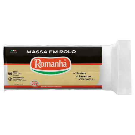Massa para Pastel Romanha 2Kg - Rolo