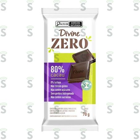  Choc Zero Divne 70g Amargo 80%