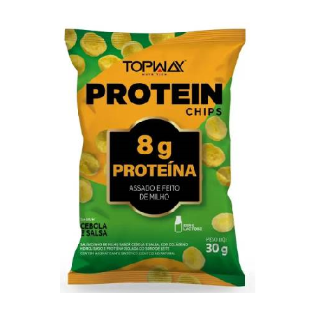 Salgadinhos Protein Chips Topway Cebola e Salsa 30g