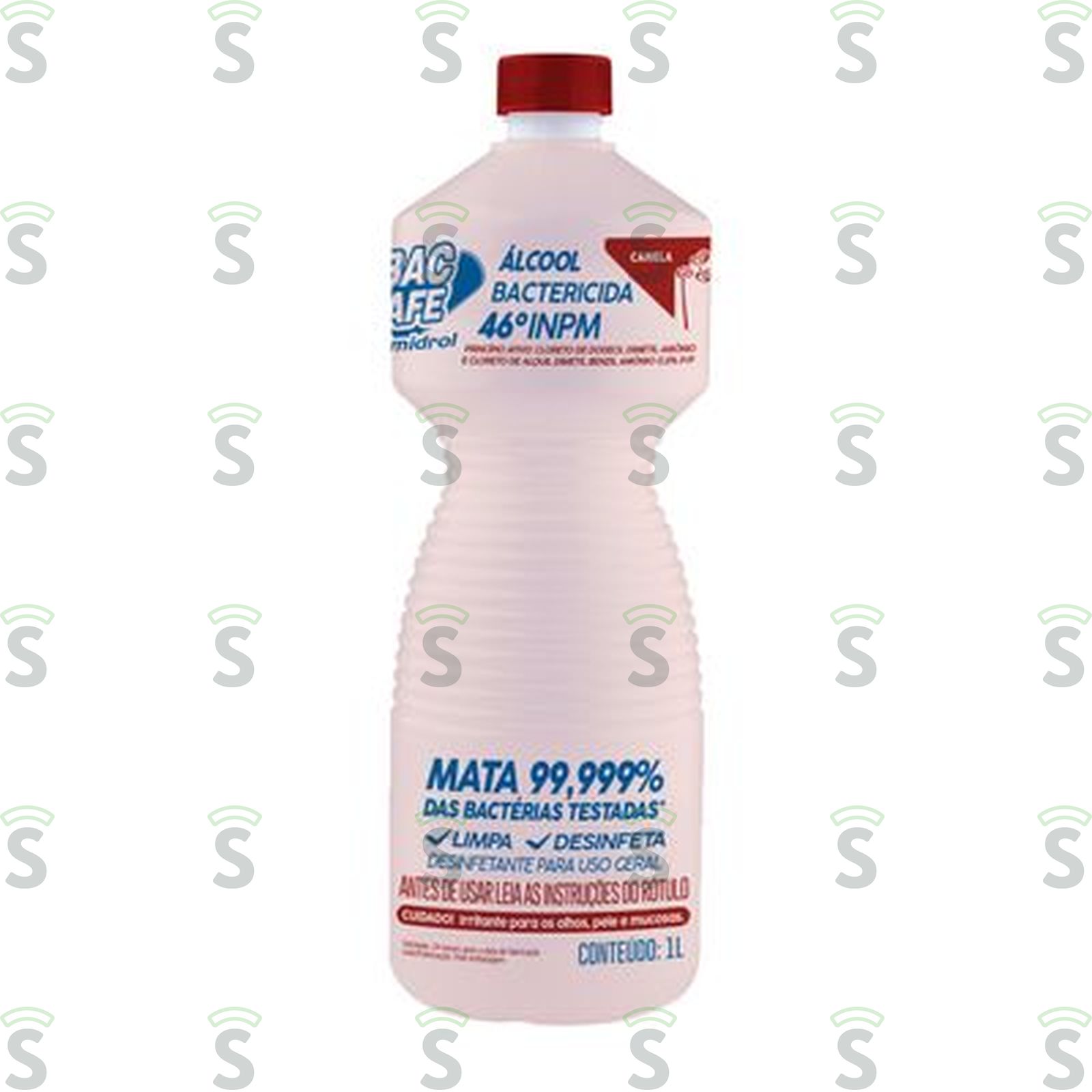 Álcool Bactericida Quimidrol 46° INPM Canela Garrafa 1lt