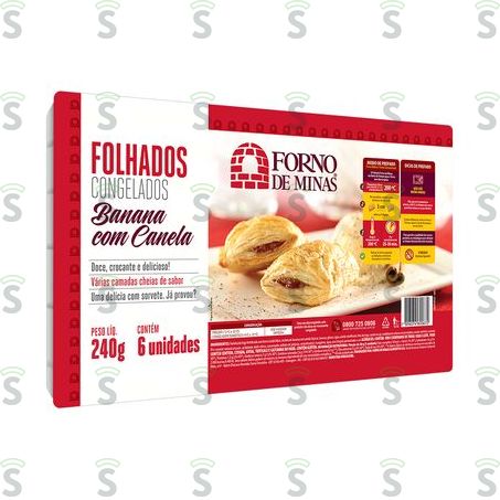  Forno Minas-folhado 240g C/6 Banana/cane