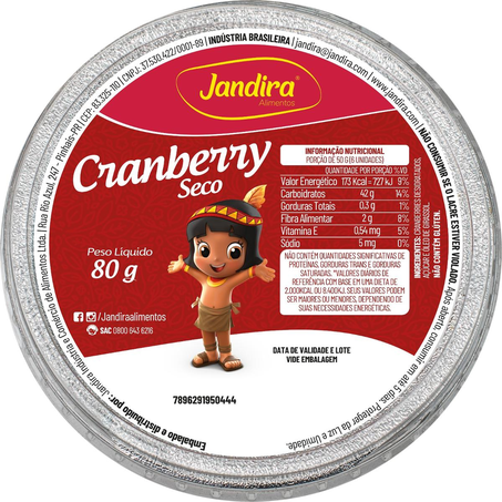 Cranberry Jandira 80g - Pote