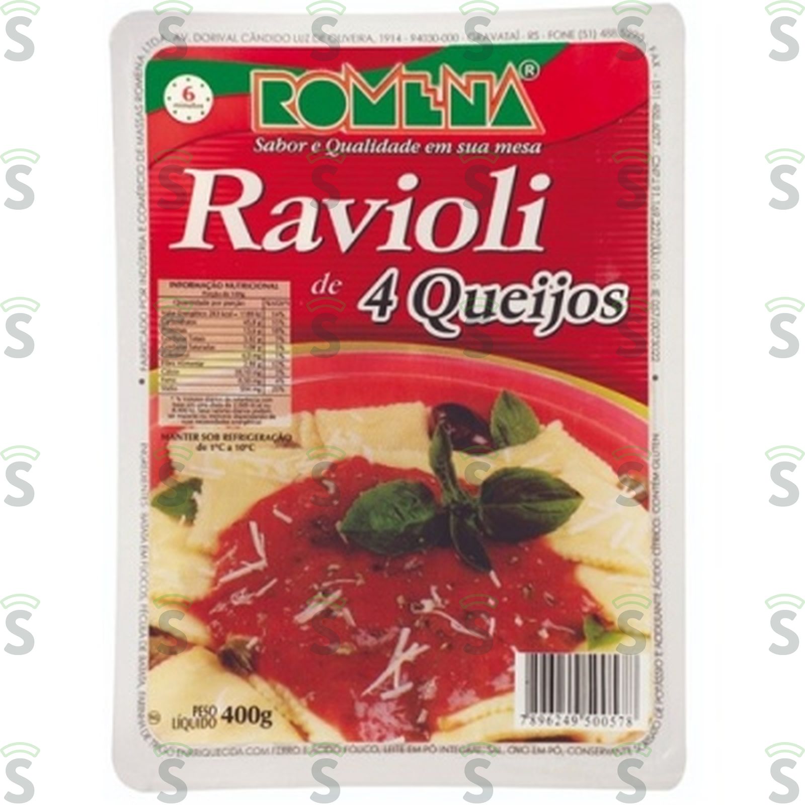 Raviolil Romena 4 Queijos 250G