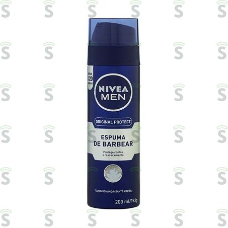  Espuma de Barbear Nivea Men Original Protect Frasco Spray 200ml