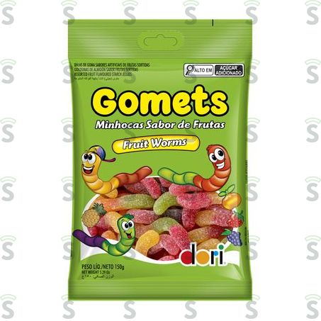  Bala Dori 150g Minhocas de Frutas
