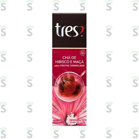  Chá Cápsula Três Expresso Hibisco e Maça 10un