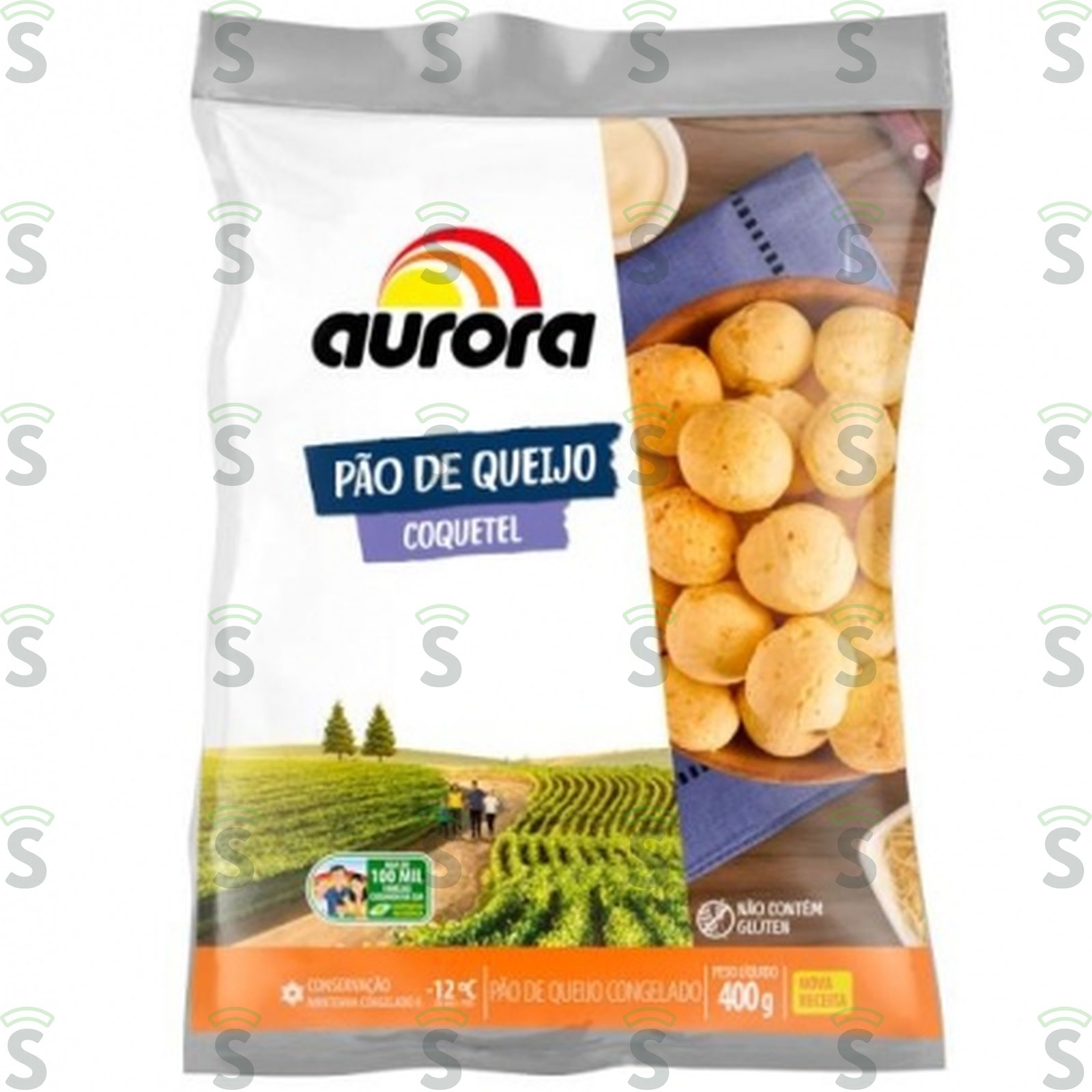 Pão de Queijo Aurora Congelado Coquetel Pacote 400G