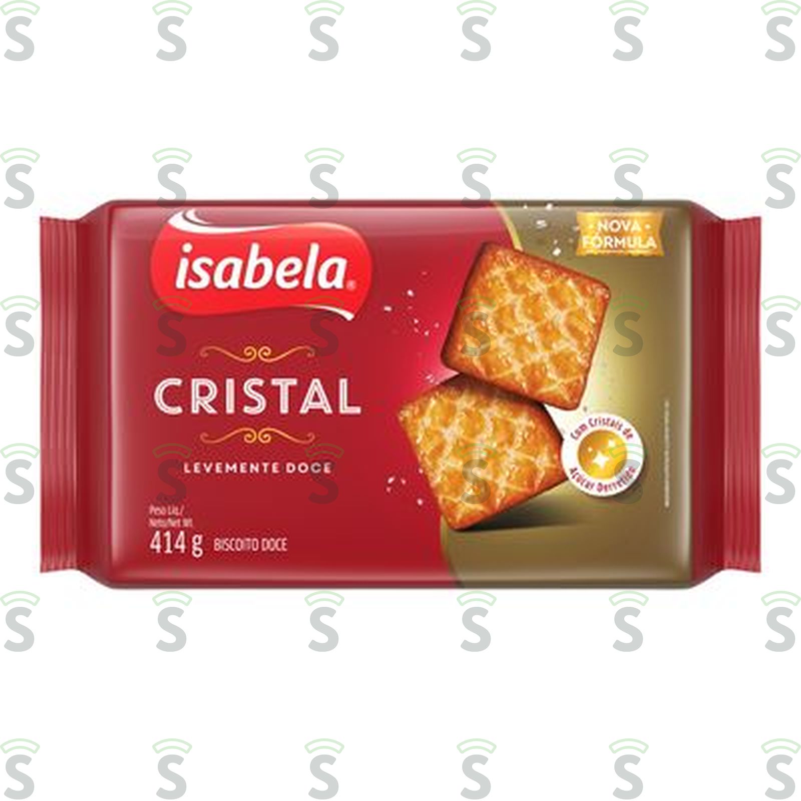 Biscoito Cristal Isabela Levemente Doce Pacote com 3un - 414gr