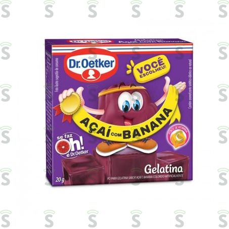  Gelatina Dr.oetker Sabor Açaí e Banana Caixa 20gr