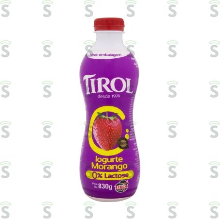  Tirol-iogurte Zero Lactose 830g Morango
