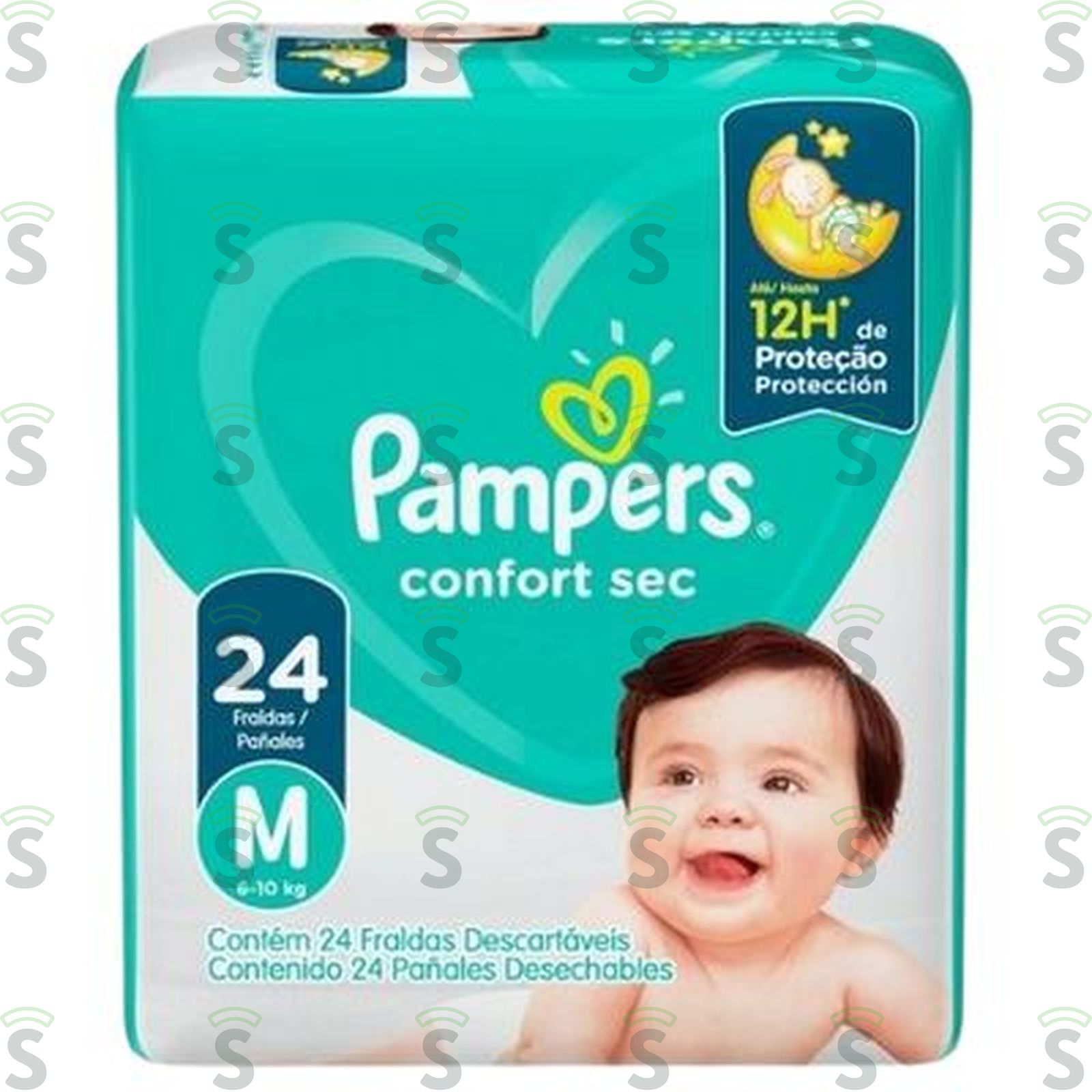 Fraldas Descartáveis Pampers Confort Sec M Embalagem 24UN