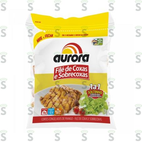  Filé Coxa e Sobrecoxa Congelada Aurora Embalagem 1kg