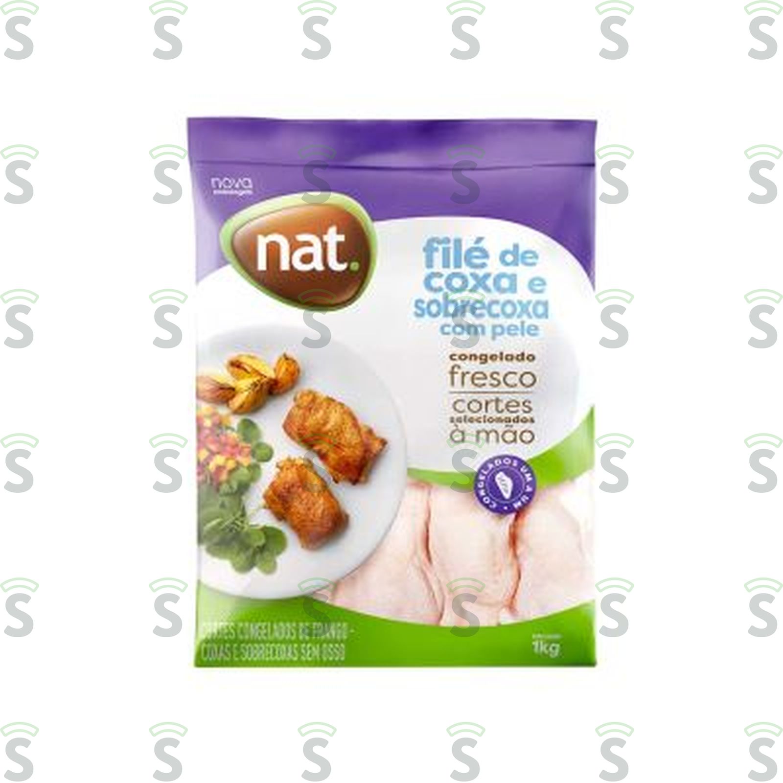 Filé de Coxa E Sobrecoxa Sem Osso de Frango Nat Congelado 1KG