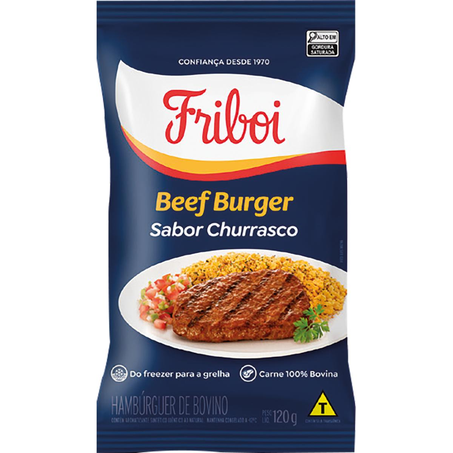 Beef Burguer Bovino Friboi 120g - Churrasco